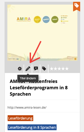 Edutags Titel ändern